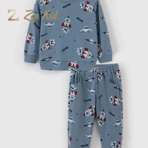 Boys' Long Sleeve Cotton Pajama Set