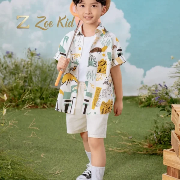 Boys' Vintage Short-Sleeve Shirt