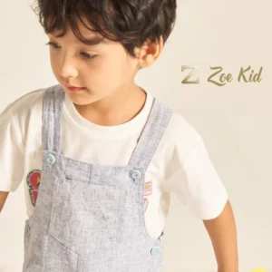 Embroidered Lion Overalls for Boys