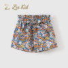 Girl’s Floral Linen Shorts