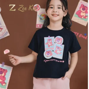 Short-Sleeve T-shirt for Girls - Strawberry Bear Lotso